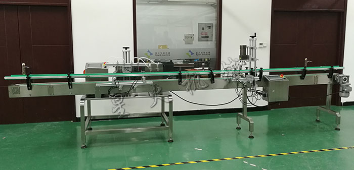 四頭磁力泵灌裝旋蓋生產線/全自動小型液體灌裝生產線