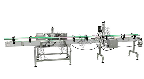 四頭磁力泵灌裝旋蓋生產線/全自動小型液體灌裝生產線